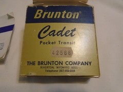 Vintage Brunton Cadet Pocket Transit with Box Plastic Body Made in USA