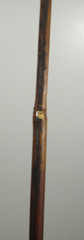 VTG Dark Brown Wood Classic Curved Handle Walking Stick 34 in Long
