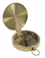Pocket Compass Authentic Models CO003 BRASS Replica in Box.