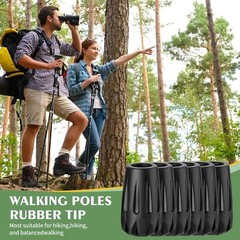 Durable Replacement Rubber Tips for Trekking Poles – Universal Anti-slip Hiking