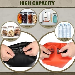 2 Sets Bear Food Bag for Camping Ultralight Food Bag Hanging 10l Black, Orange
