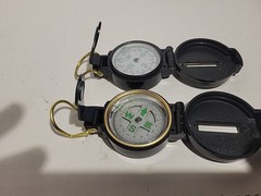 Lot of 2 Engineer Lensatic Directional Compasses With Magnifier. Good Cond.