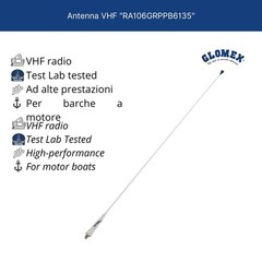 Antena VHF 900MM FIBRA + Base RA1