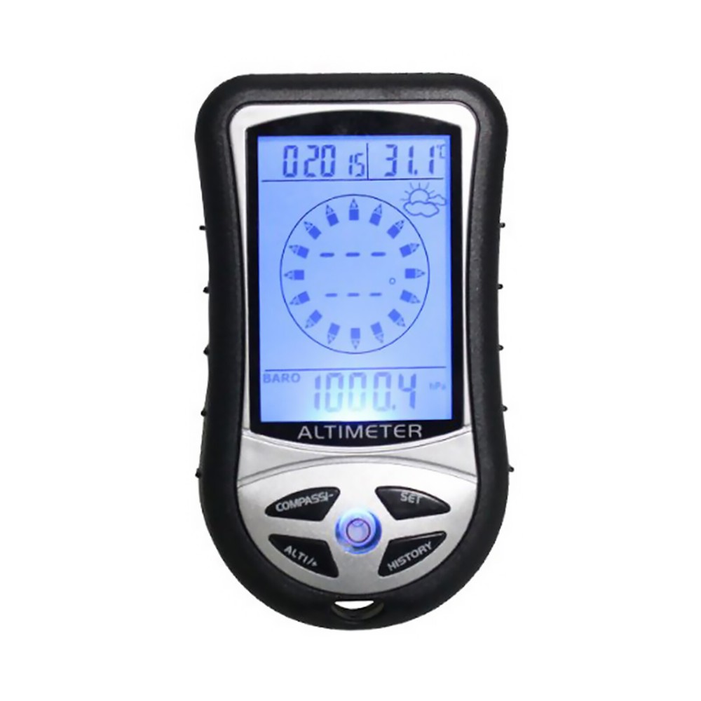 8 in 1 Outdoor Hiking Hunting Digital Compass Altimeter Barometer Thermometer A