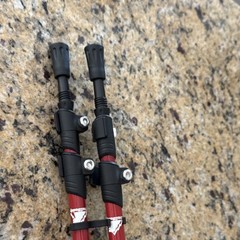 TrailBuddy Aluminum Cork Trekking Poles, Adjustable, Lever Lock, Set of 2