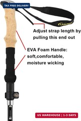 A ALAFEN Lightweight Collapsible Trekking Pole – 7075 Aluminum Adjustable Walkin