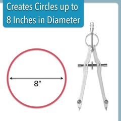 – Professional Compass for Geometry, Extra Lead, Metal Compass, Compass, Compass