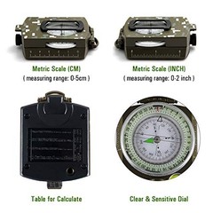 Multifunctional Tactical Survival Military Compass EK1001 Camouflage Compass
