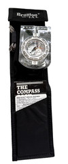 Vintage 1983 Brunton 8040G Elite Mirrored Sighting Compass USA Made w/ Pouch