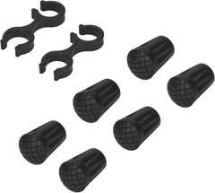 10-Piece Trekking Poles Accessories Set with Durable Rubber Tips & Cork Handles