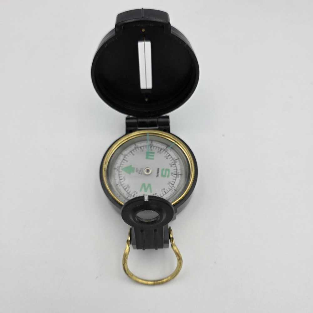 Vintage Engineer Lensatic Compass Military Hiking Camping Liquid Filled Taiwan