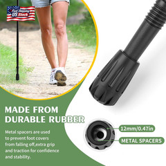 Durable Replacement Rubber Tips for Trekking Poles – Universal Anti-Slip Hiking