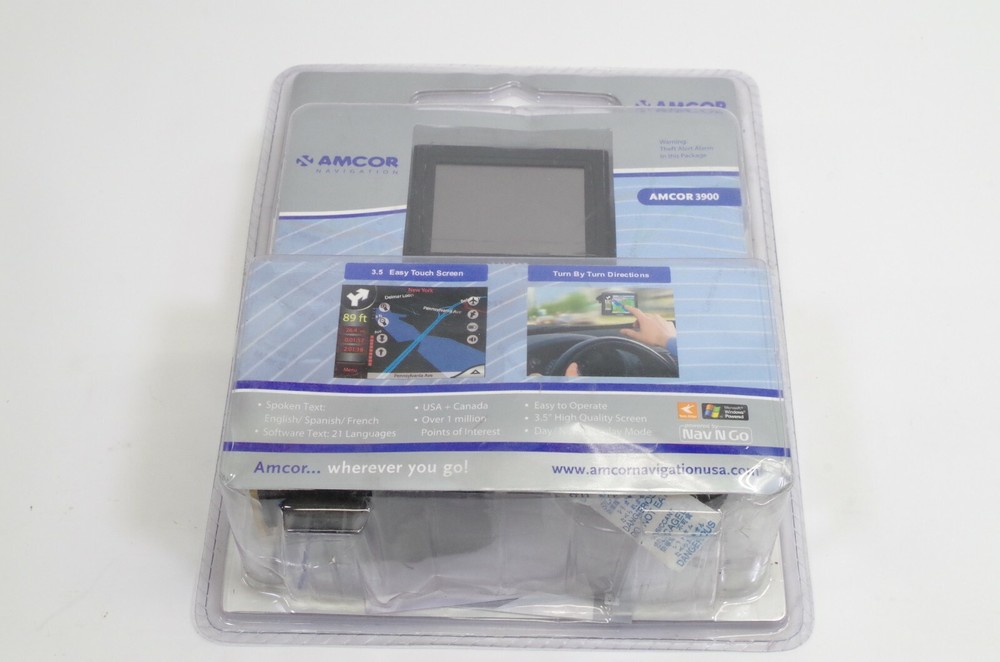 Amcor 3900 3.5″ Portable GPS Unused Automotive Navigation