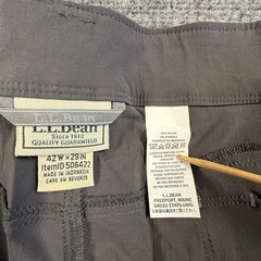 L.L.Bean Cresta Hiking Bottoms Mens 42×29 Gray #1812