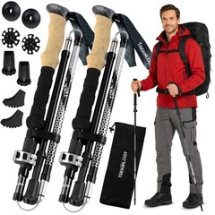 TrekZ Folding Hiking Poles – Adjustable Trekking Poles Ultralight – Folding B…