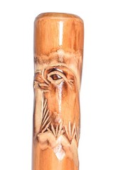 3Pc Detachable Fir Wood Walking Stick for Hiking with Compass 55 Inches – with A
