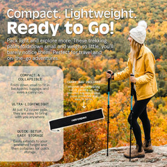 Solstice Hiking Poles for Men & Women – Adjustable and Collapsible Lightweight W