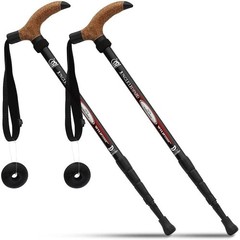 Aluminum Alloy Quick Lock Trekking Pole Anti-Shock Walking Stick Adjustable C…