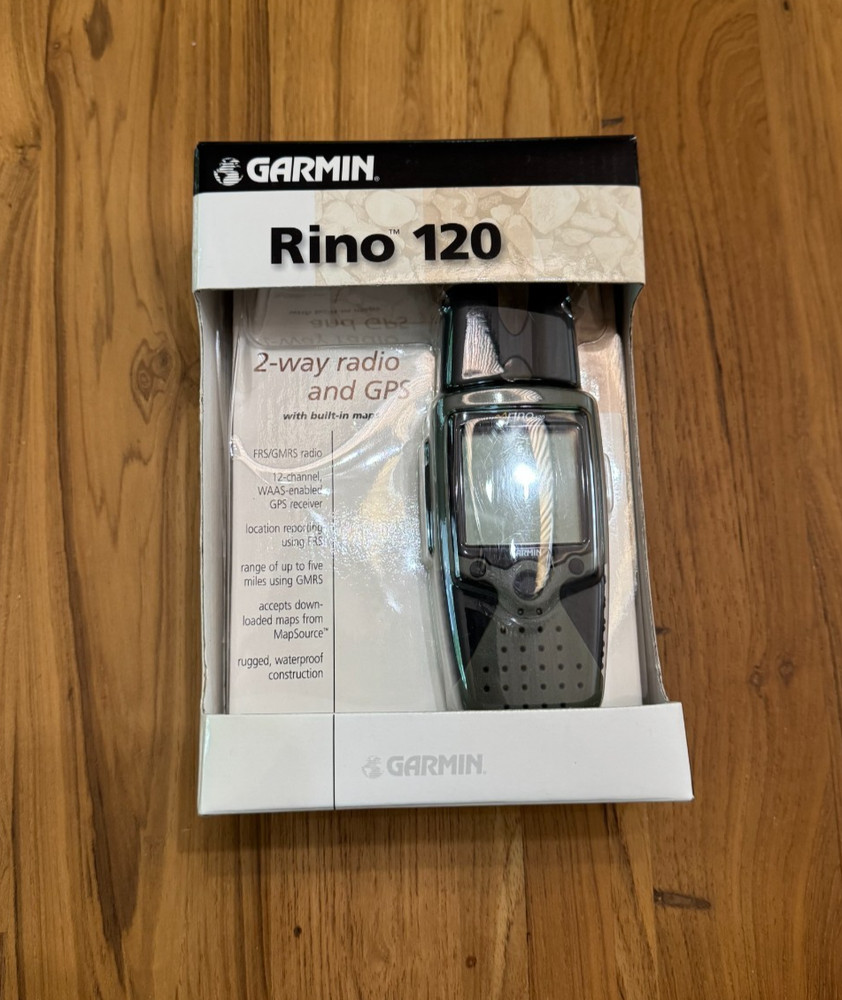NEW – Garmin Rino 120 Handheld Hiking GPS Navigator 2-way Radio