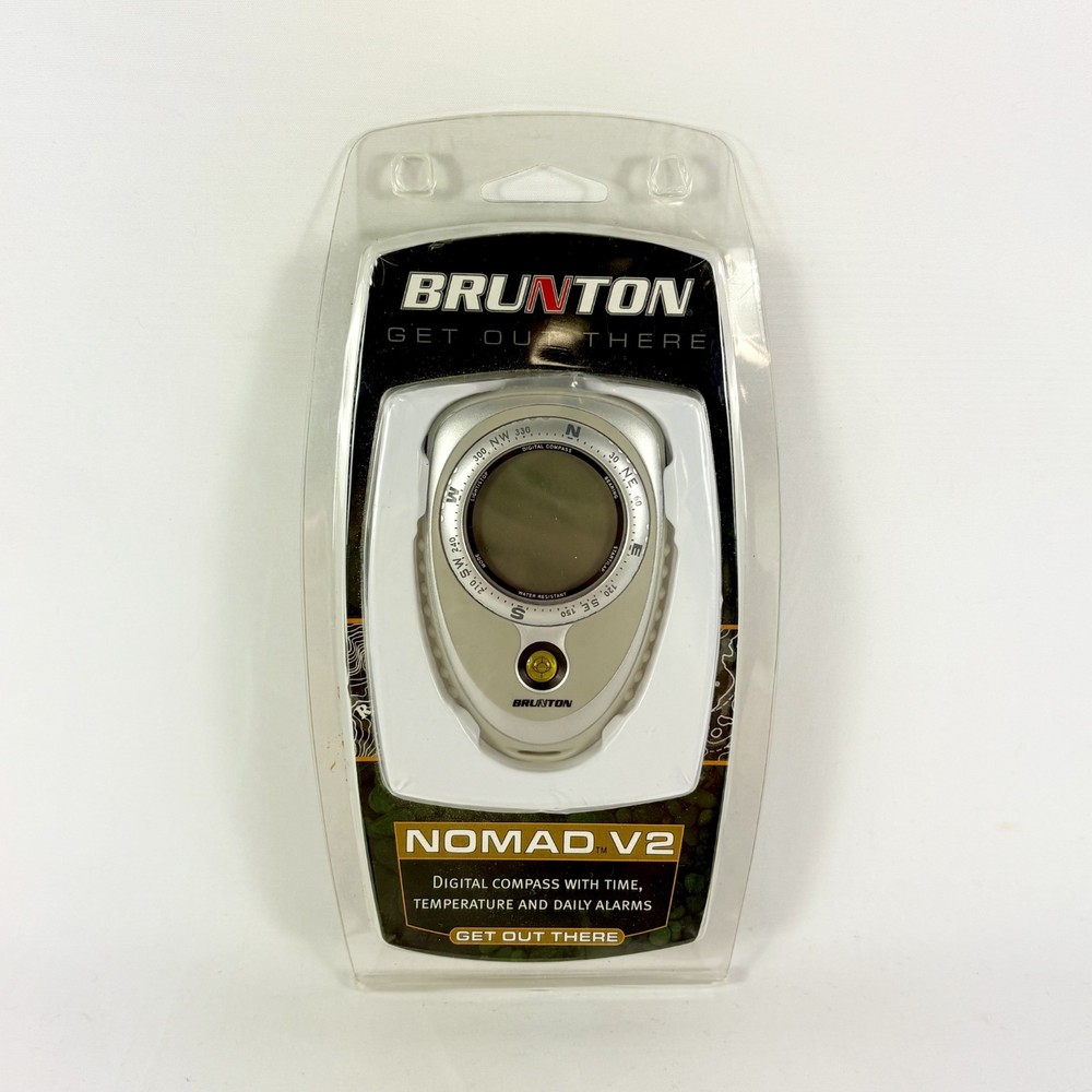 Brunton Nomad V2 Pro Digital Compass Time Temperature Alarms Survival Hike Hunt