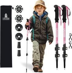 Lightweight Adjustable Aluminum Kids Hiking Poles 2 Pack