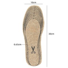 Multisize Wool Felt Insoles Winter Thickened Warm Shockabsorbing Cushioning