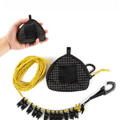 Adjustable Outdoor Clothes Drying Rope Portable Travel Line With Clip 35 Meter