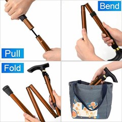 Folding Pole Hiking Cane Walking Stick Adjustable Aluminum Collapsible Travel US