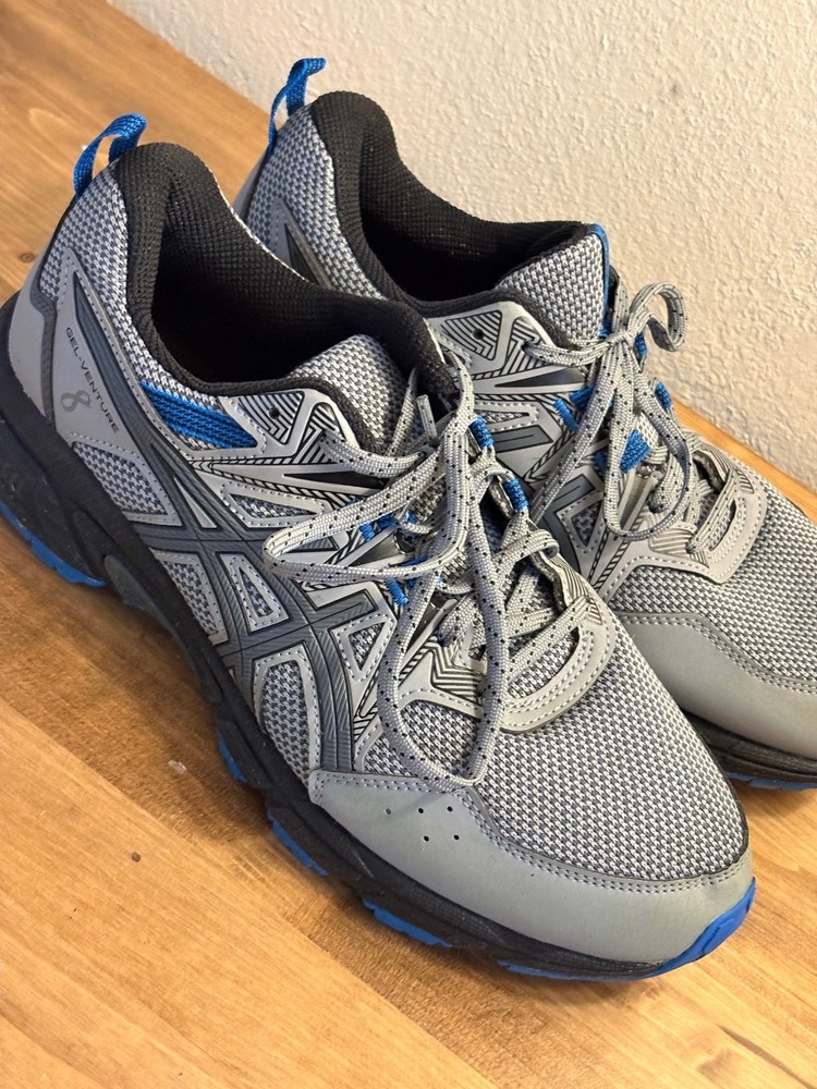 Asics Gel-Venture 8 Men’s Running Shoes Gray Blue Size 10
