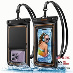 Floating Waterproof Phone Pouch 2 Pack, IPX8 Waterproof Phone Case 7.0 inch