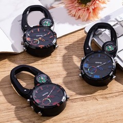 Luminous Climbing Watch with and Carabiner Hook for Outdoor Activities