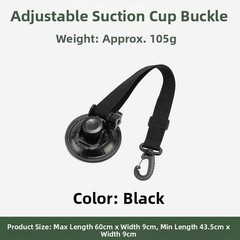 Car Roof Suction Cup Hooks Adjustable for Pet Gear Straps and For Camping Tent