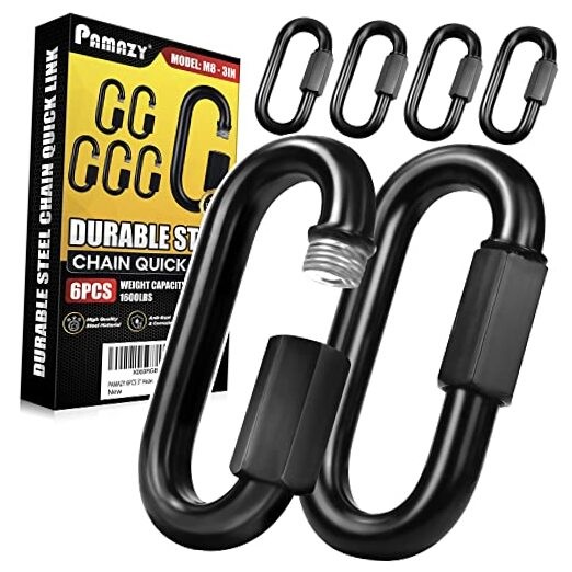 Heavy Duty Chain Quick Links, 1600 LBS Weight Capacity, Durable, Anti 6PCS 3”