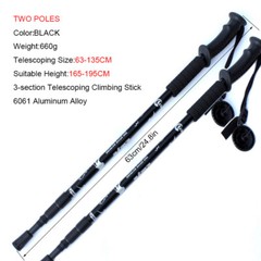 2X Trekking Poles Nordic Walking Hiking Sticks Adjustable Anti-shock Alpenstock