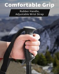 AISUNOURDOOR Lightweight Adjustable Trekking Poles, Aluminum, Collapsible