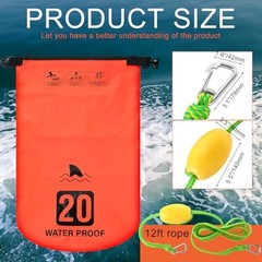 2 Set 20L Sand Anchor Heavy Duty Buoy Kit 2 in 1 Kayak Anchor Floating Orange