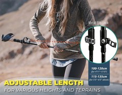 100-120cm for Height: 4‘11" to 5'10", TREK-Z Black