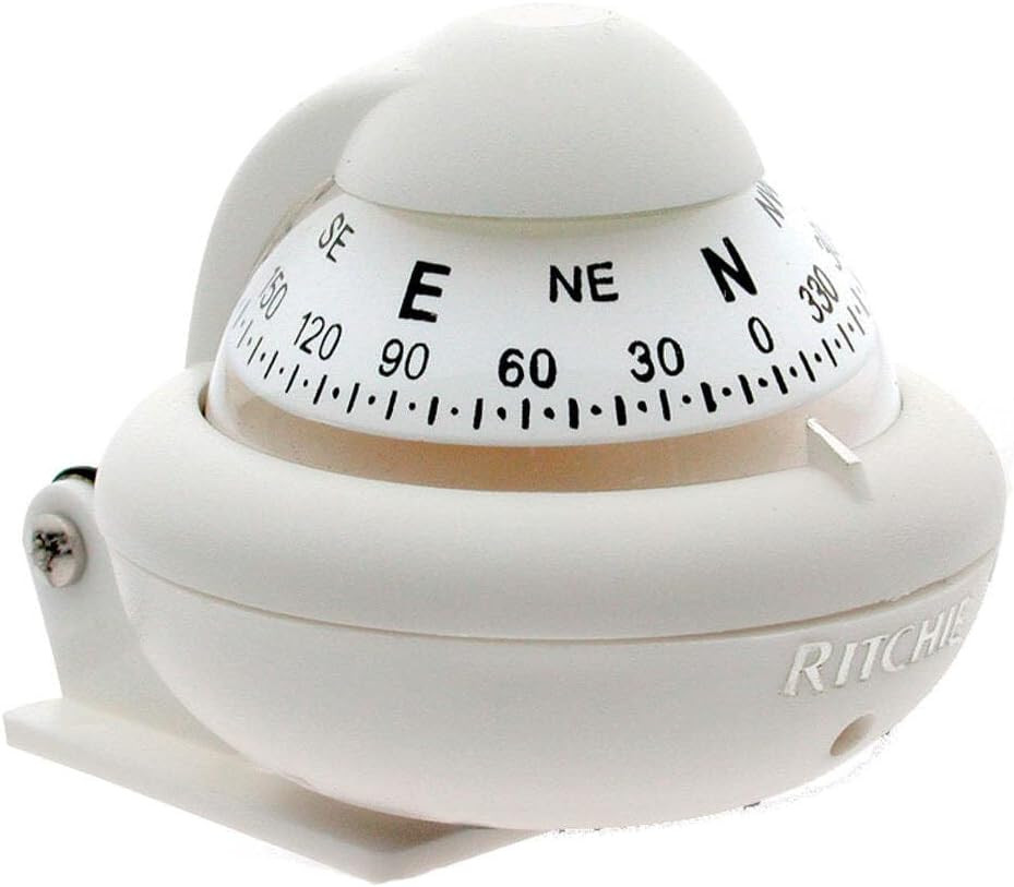 Navigation X-10W-M Sport Marine Compass,White,2-Inch Dial