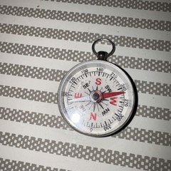 Vintage Metal Pocket Size Novelty Compass