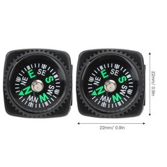 25Pcs/Pack Black Survival Bracelet Compass Umbrella Rope Accessories Outdoor
