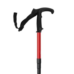 Walking Stick Handle Grip Made of with Ergonomic T Shape and Wrist Strap