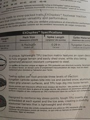 Kahtoola EXOspikes Footwear Traction for Winter Hiking & Trekking, Black MEDIUM