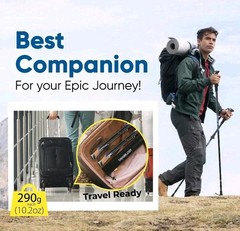 Trek-Z Cork Grip Trekking Poles – Lightweight Folding Hiking Poles, Adjustable H