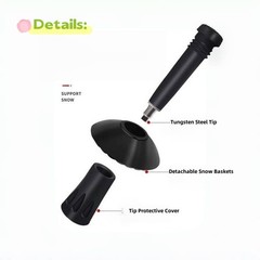 2Pcs Trekking Poles Walking Cane Hiking Stick Foldable Telescopic Lightweight