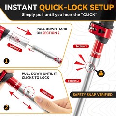 Collapsible Trekking Poles Hiking Lightweight Adjustable Aluminum Folding Hiking