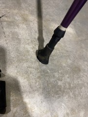 Keenfit 2-Piece Fitness Walking Poles Purple Extra Feet Tips Adjustable