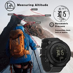 AVTREK Mens Outdoor Sport Tactical Survival Watches Hiking Digital Wrist GREEN