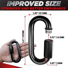 Heavy Duty Chain Quick Links, 2500 LBS Weight Capacity, Durable, 2PCS 4.2”