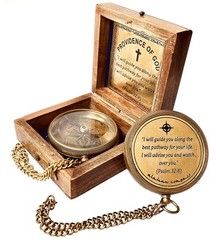 Religious Gifts for Men – Christian Compass Pointing to God – First Communion…