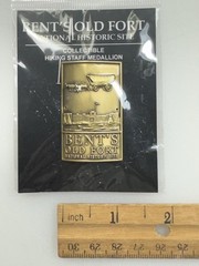 Vintage Bent’s Old Fort Hiking Staff Medallion • Bronze • Unopened • 1990’s